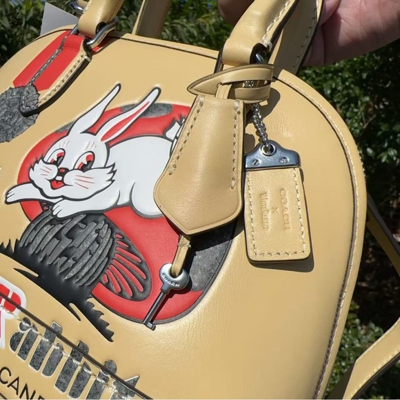 NWT COACH Revel Bag 24 with White Rabbit Print CG290 - Picture 4 of 10